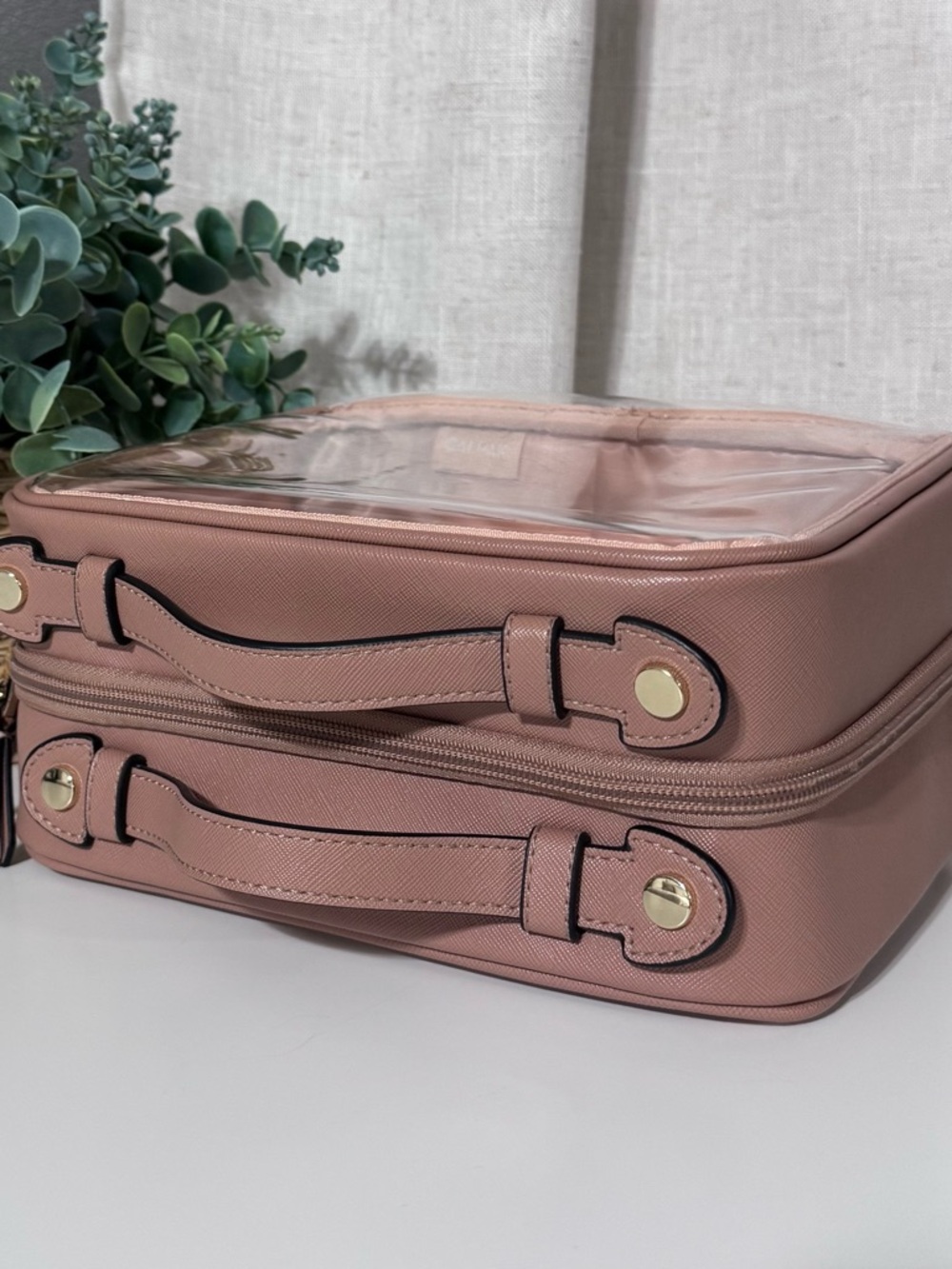 Calpak Medium Mauve Clear Cosmetics Case - Picture 4 of 9